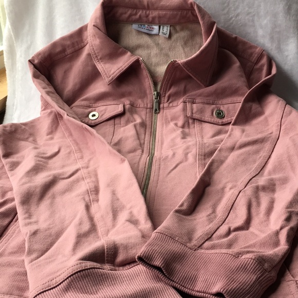 Denim&Co Jackets & Blazers - Denim & Company woman’s pink zip up jacket size Medium